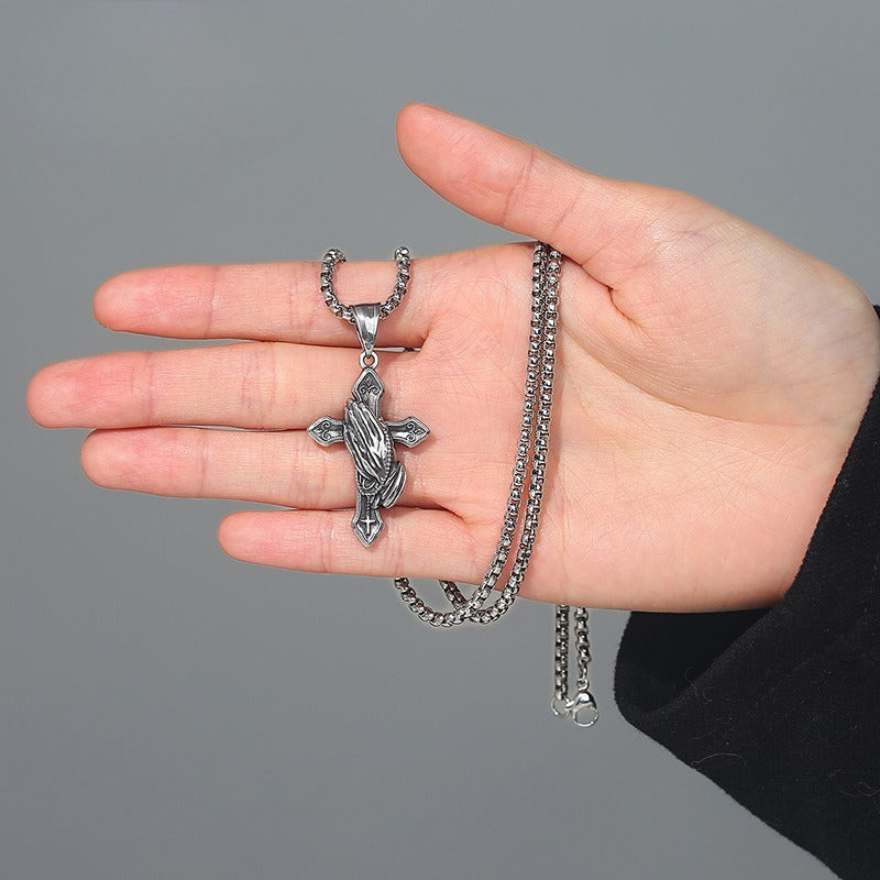 Vintage Stainless Steel Pendant Necklace