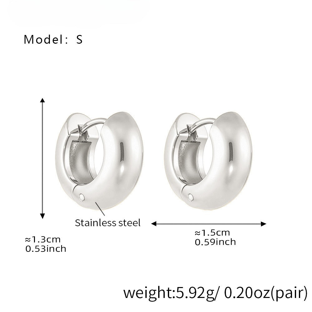 Planderful Womens Ring Earrings Stainless 18K Gold Plated