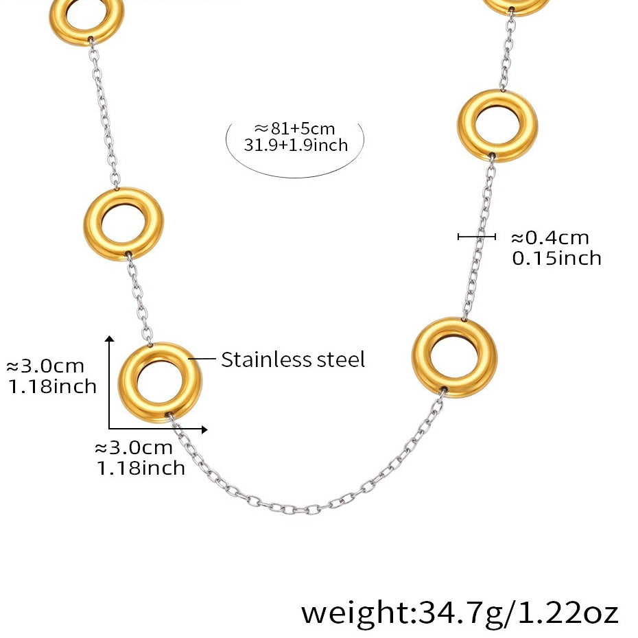 Planderful Stainless Steel Necklace For Women Two Color