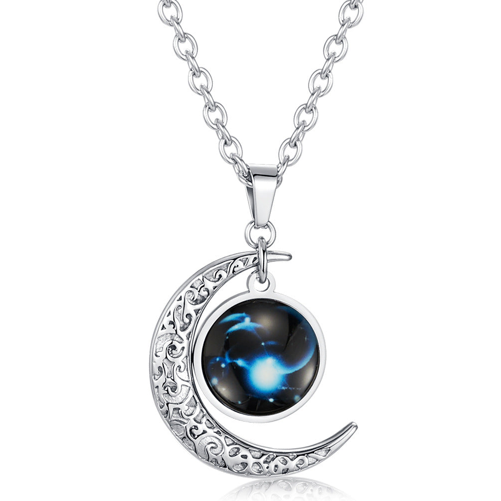 Ins Harajuku Constellation Starry Sky Luminous Pendant for Men