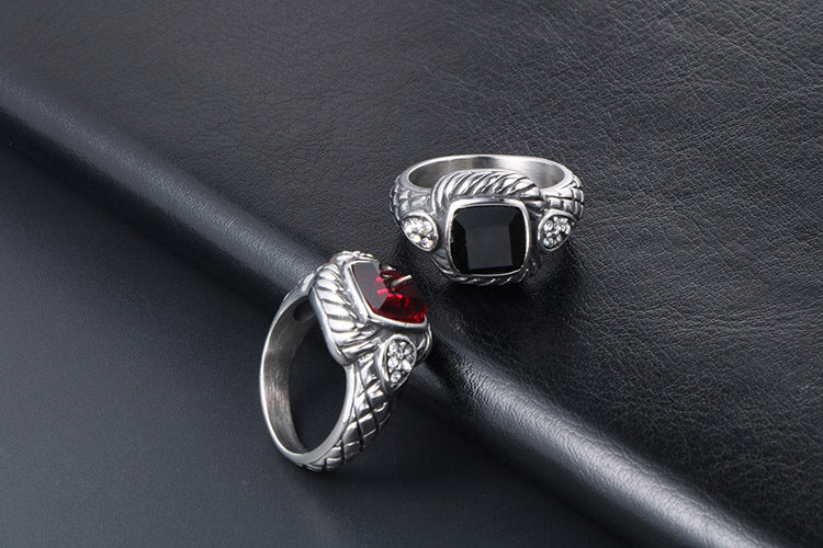 European American Antique Ring Domineering Punk Jewelry