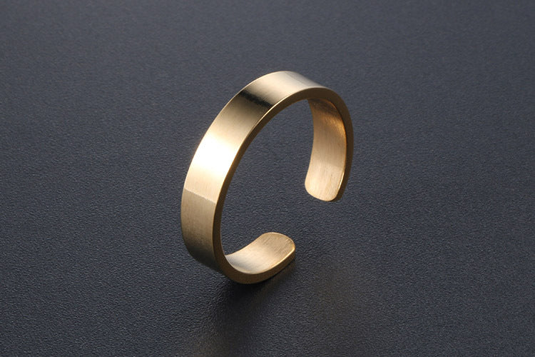 Korean-Inspired 18k Rose Gold Plated Titanium Steel Joint Tail Ring for Trendy Girls