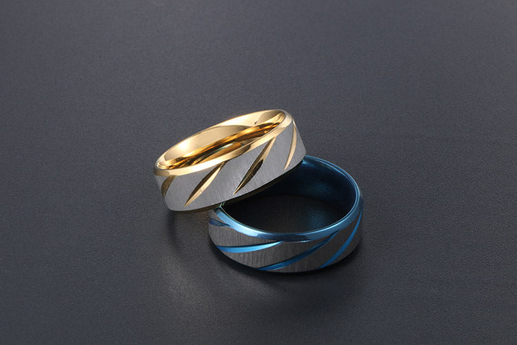 Customizable Titanium Steel Men's Fashion Ring - Wholesale Accessories Collection