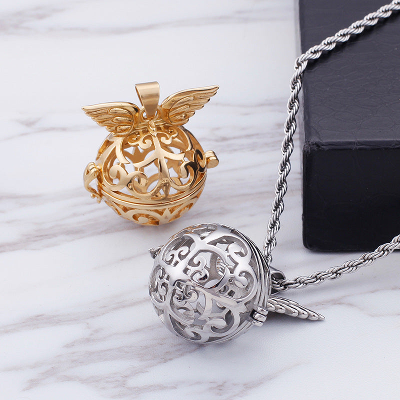 Musical Pendant Diffuser with Metal Cage - Unisex Fashion Jewelry by Planderful