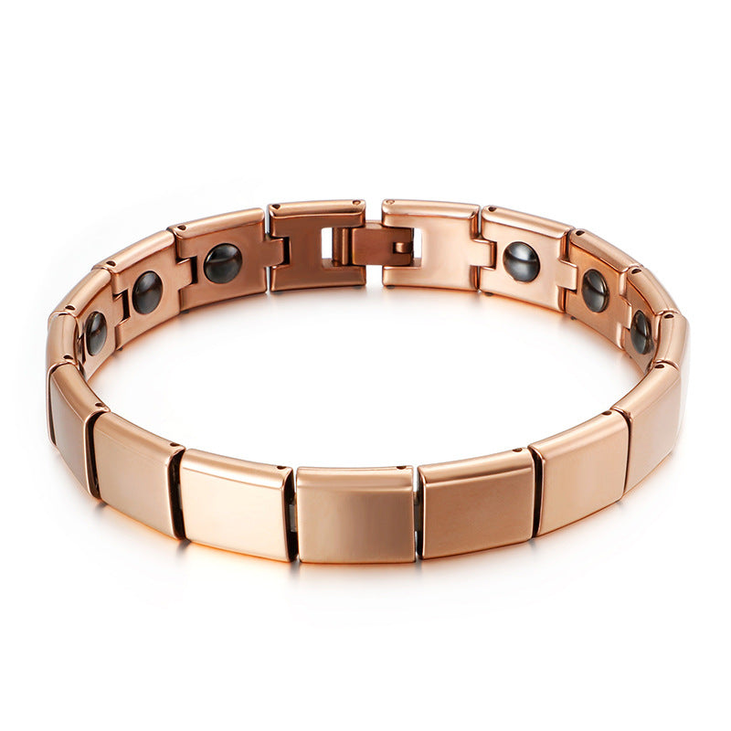 Stylish Titanium Steel Multi-Color Ceramic Magnet Bracelet for Men and Women Couples