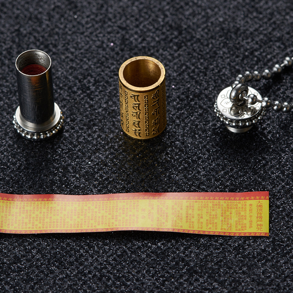 Retro Chinese Style Shurangama Prayer Cylinder Pendant Wholesale