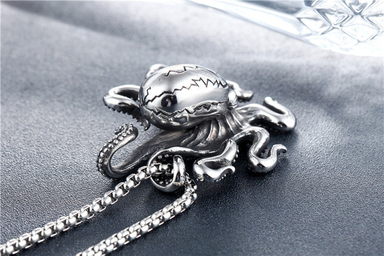 Personalized Octopus Pendant By Planderful Retro Punk Titanium Steel Unisex Jewelry For Men Women