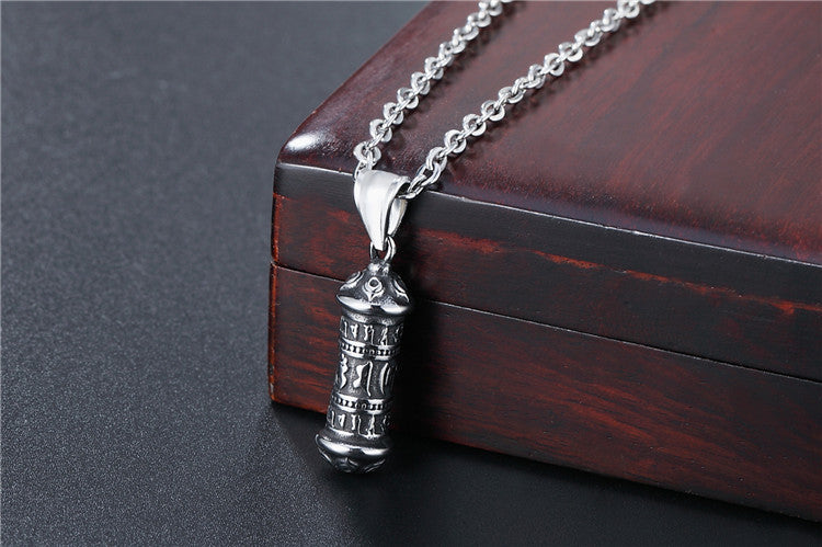Planderful Titanium Steel Pendant Unisex Protection Charm Everyday Genie Exorcism Retro Style