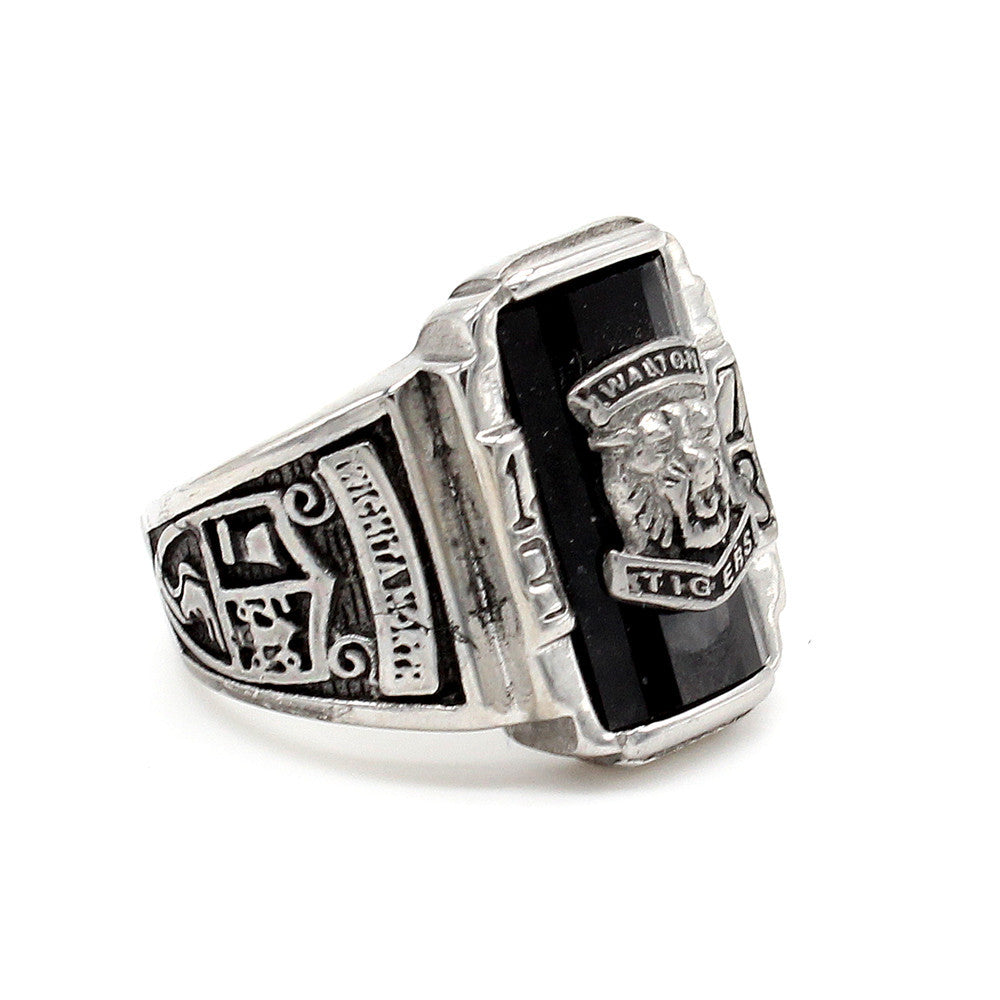Planderful Titanium Steel Ring 20mm Walton Tiger Head Unisex Statement Jewelry For Men And Women