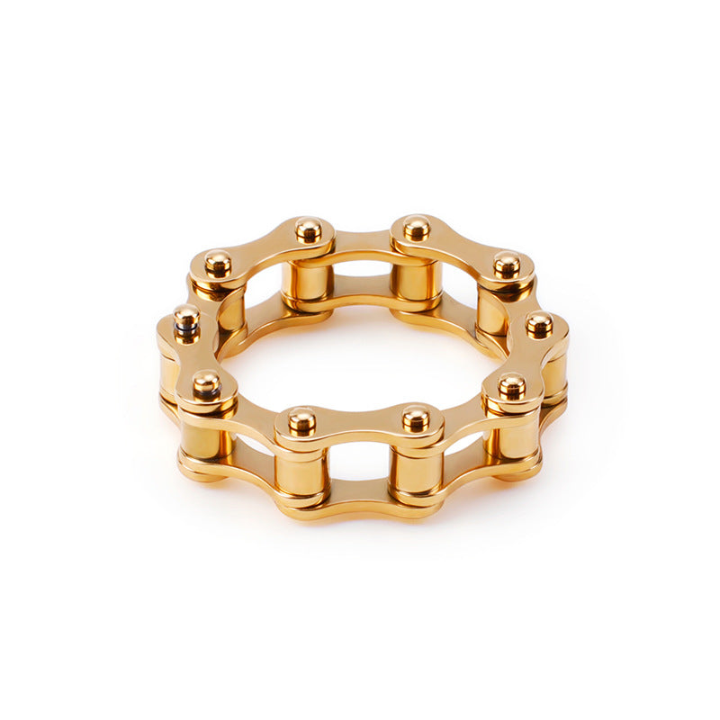 Titanium Steel, Locomotive Men's Chain Ring Stainless Steel