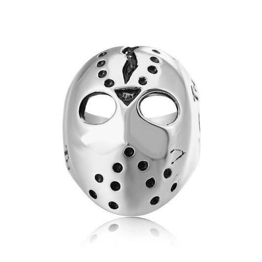 Punk Jason Mask Titanium Steel Ring for Men