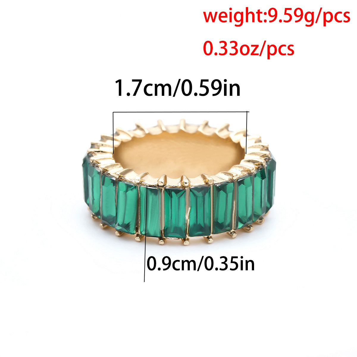 Colorful Geometric Zircon Ring - Stylish Acrylic Hand Ornament for Women