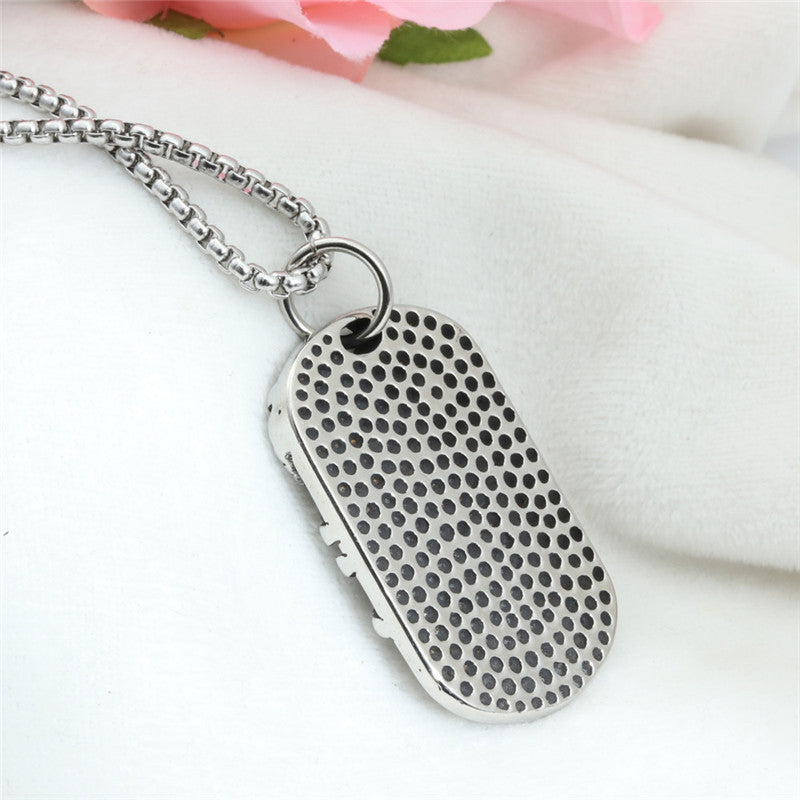 Titanium Steel Eye of Death Pendant Necklace for Men - Trendy European and American Jewelry