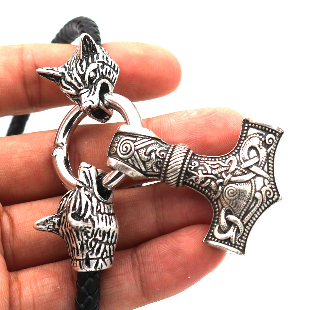 Viking Thor Hammer Necklace - Nordic Rune Men's Pendant