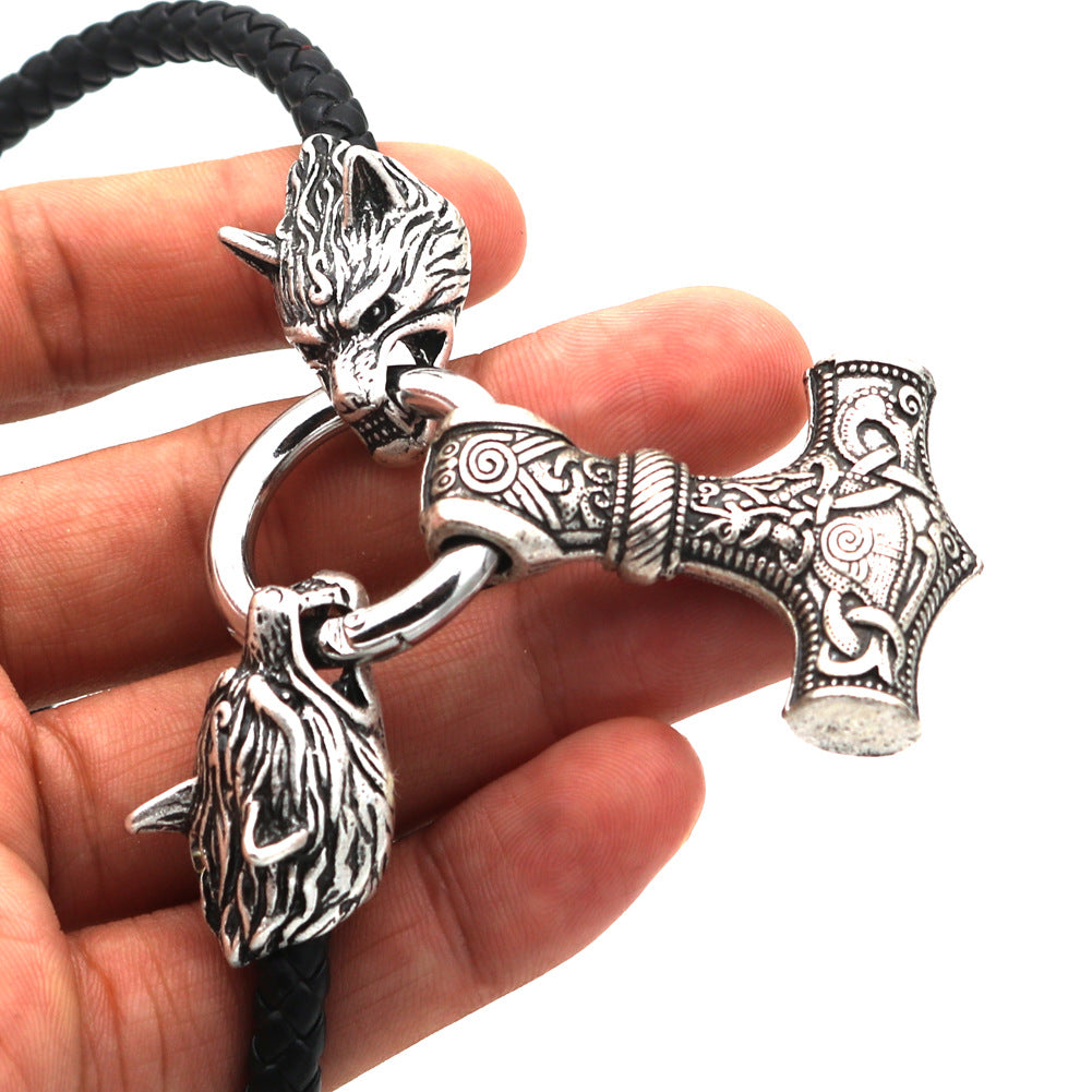 Viking Wolf Hammer Necklace - Norse Legacy Collection