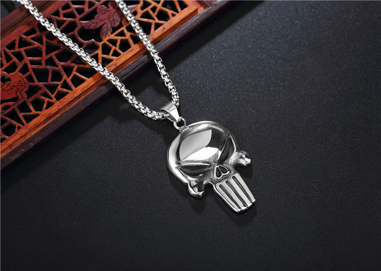 Skull Pendant & Chain Titanium Steel Pendant Necklace
