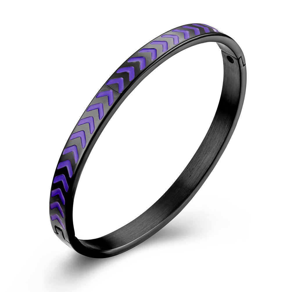 E-Commerce Source Manufacturer Supply Plated Colorful Arrow Bracelet