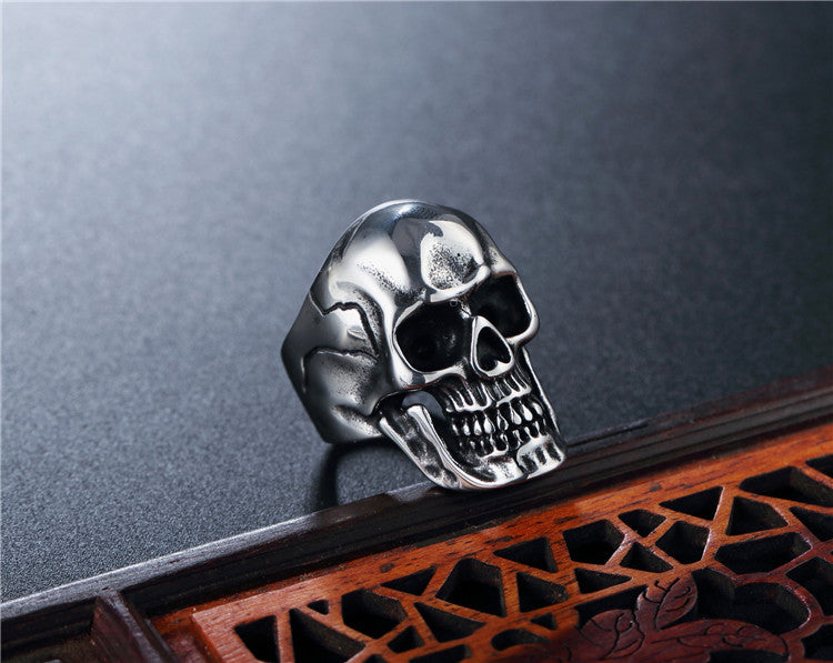 Titanium Steel Skull Ring