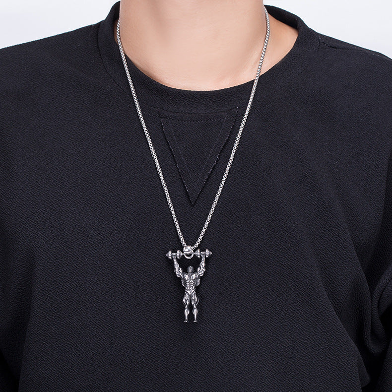 Steel Necklace – Statement Hip Hop Muscle Necklace For Men Featuring Ghost Face Seal Pendant