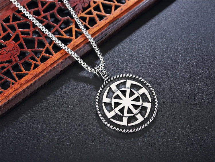 Personalized Viking Pendant Necklace Unisex Titanium Steel Protection Statement By Planderful