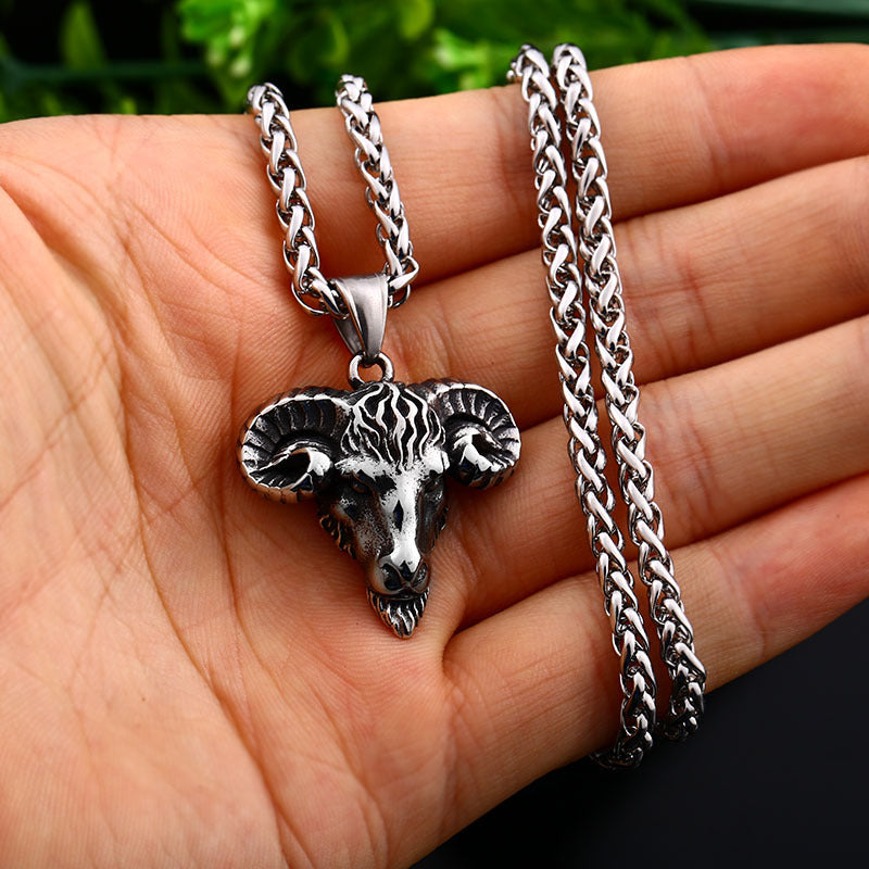 Personalized Titanium Steel Bull Head Pendant for Men - Ethnic Style Jewelry Wholesale