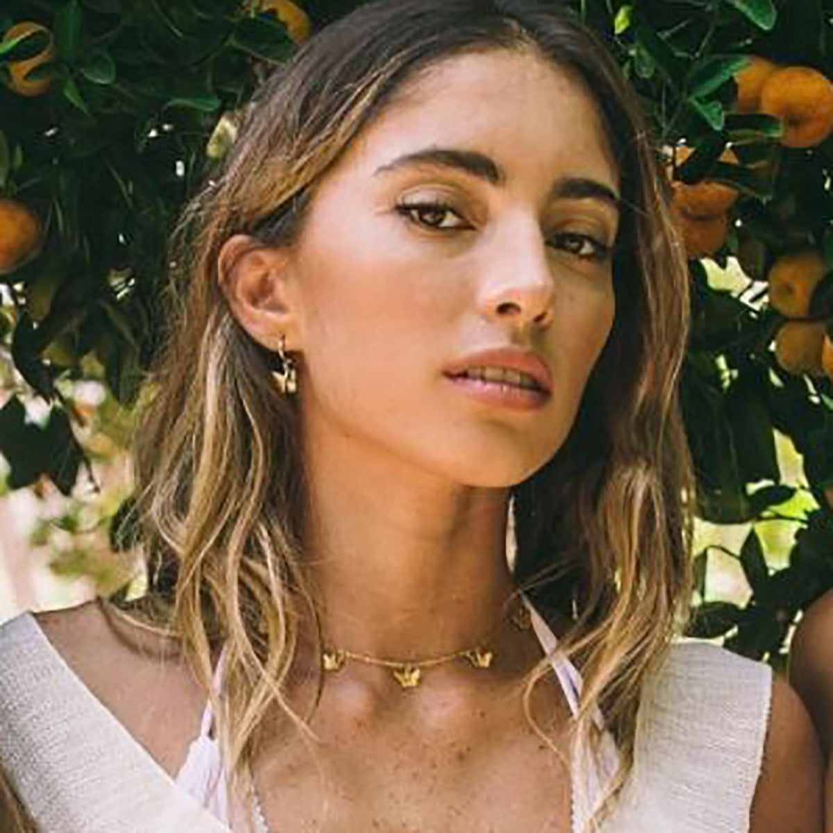 European and American Cross-border Alloy Necklace with Tassel, Geometric Design, and Butterfly Accent