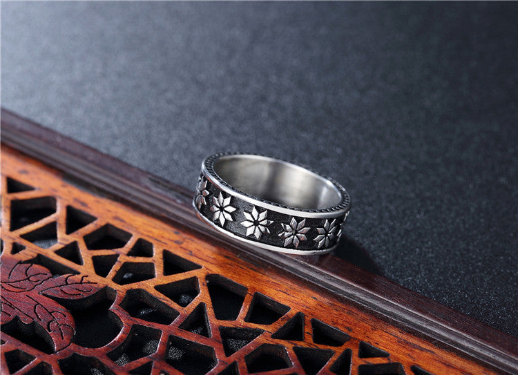 Cross Titanium Steel Ring