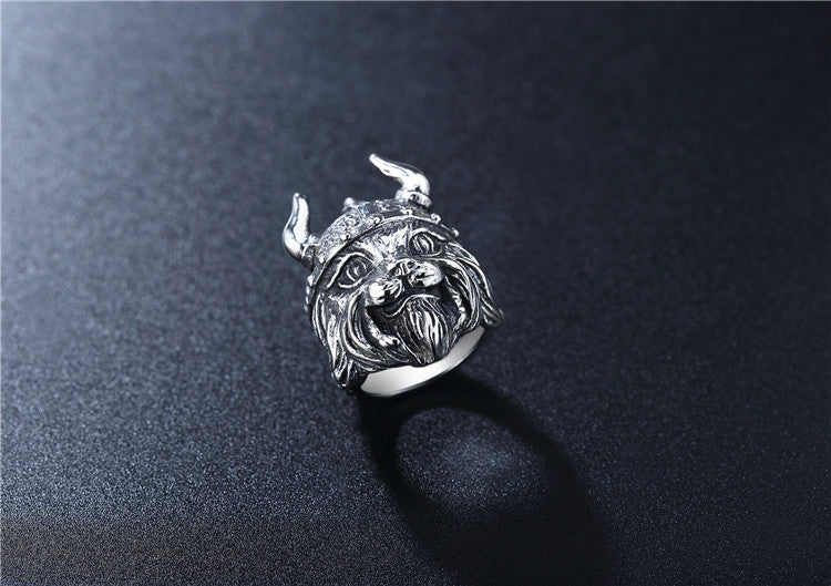 Dog Head Titanium Steel Ring