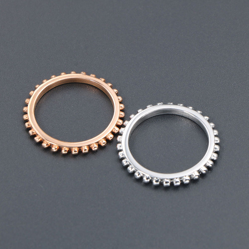 Timeless Couple's Titanium Steel Rings - Elegant Fashion Jewelry for Him and Her