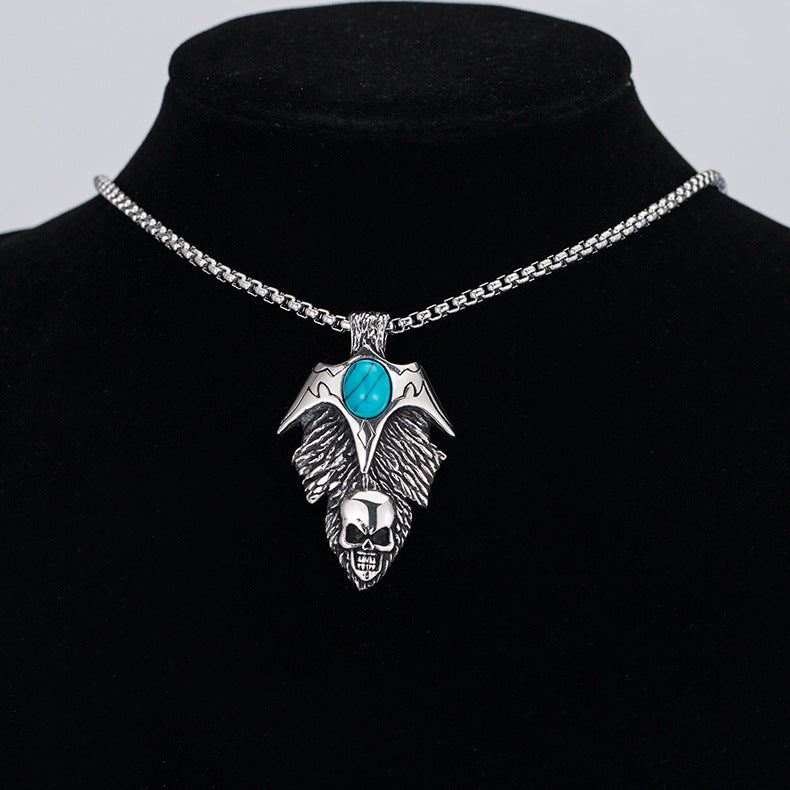 Punk Skull Stainless Steel Men's Pendant Necklace