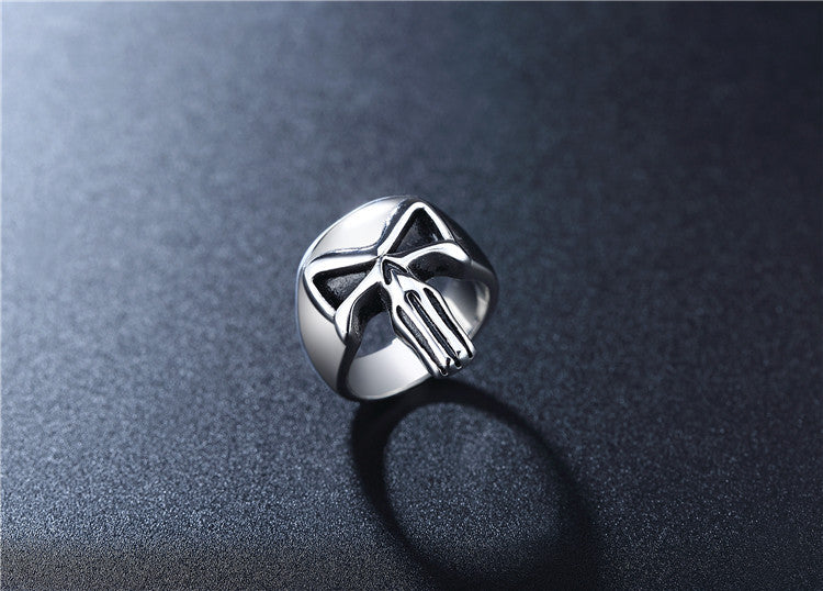 Planderful Skeleton Titanium Steel Ring Unisex Statement Jewelry For Men Women Retro Gothic Style
