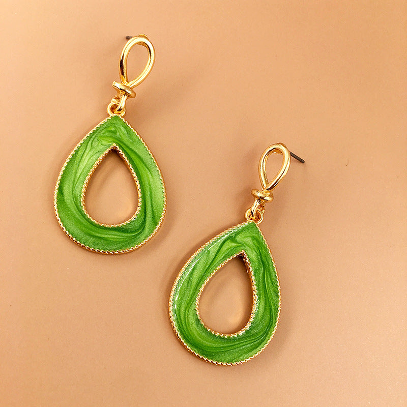 Vibrant Urban Chic Metal Drop Earrings - Vienna Verve Collection