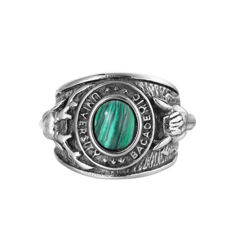 Planderful Titanium Steel Ring Unisex Personalized Nordic Elk Protection Statement For Men And Women