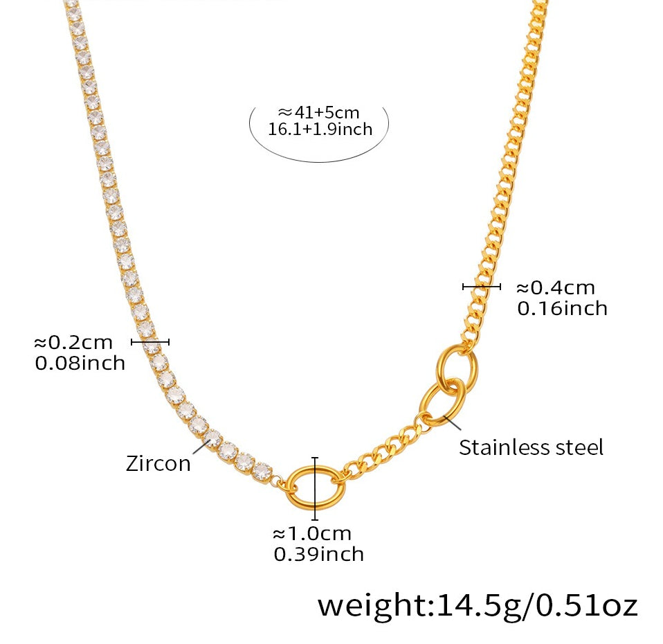 Planderful Dancing Girl Collarbone Necklace 5A Zircon Women