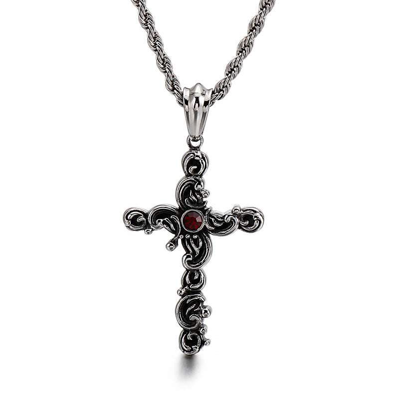 Gothic Titanium Steel Pendant for Men - Retro European and American Design
