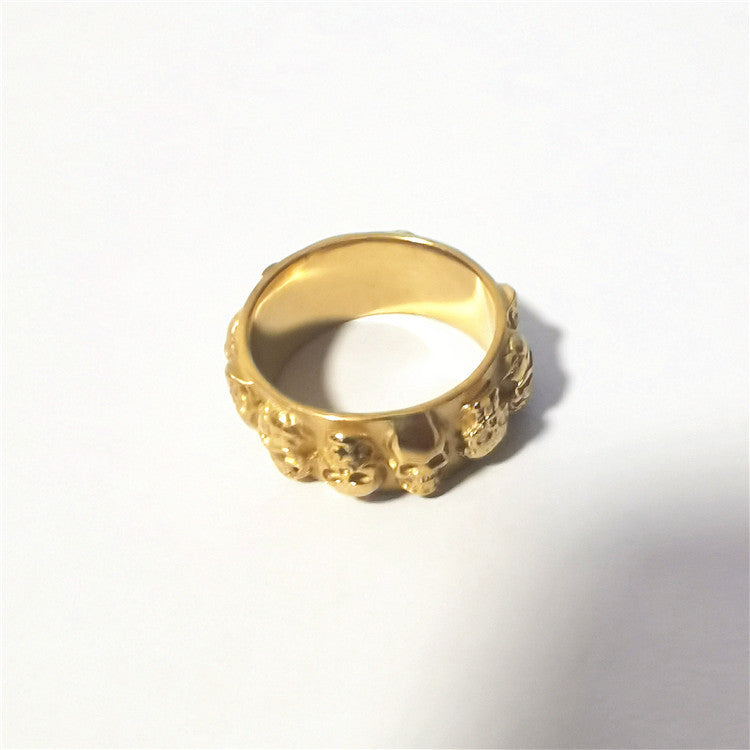 Punk Skull Statement Titanium Steel Ring