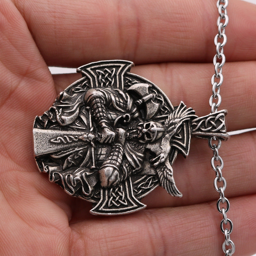 European Viking Men's Titanium Steel Pendant Necklace - Norse Legacy Collection