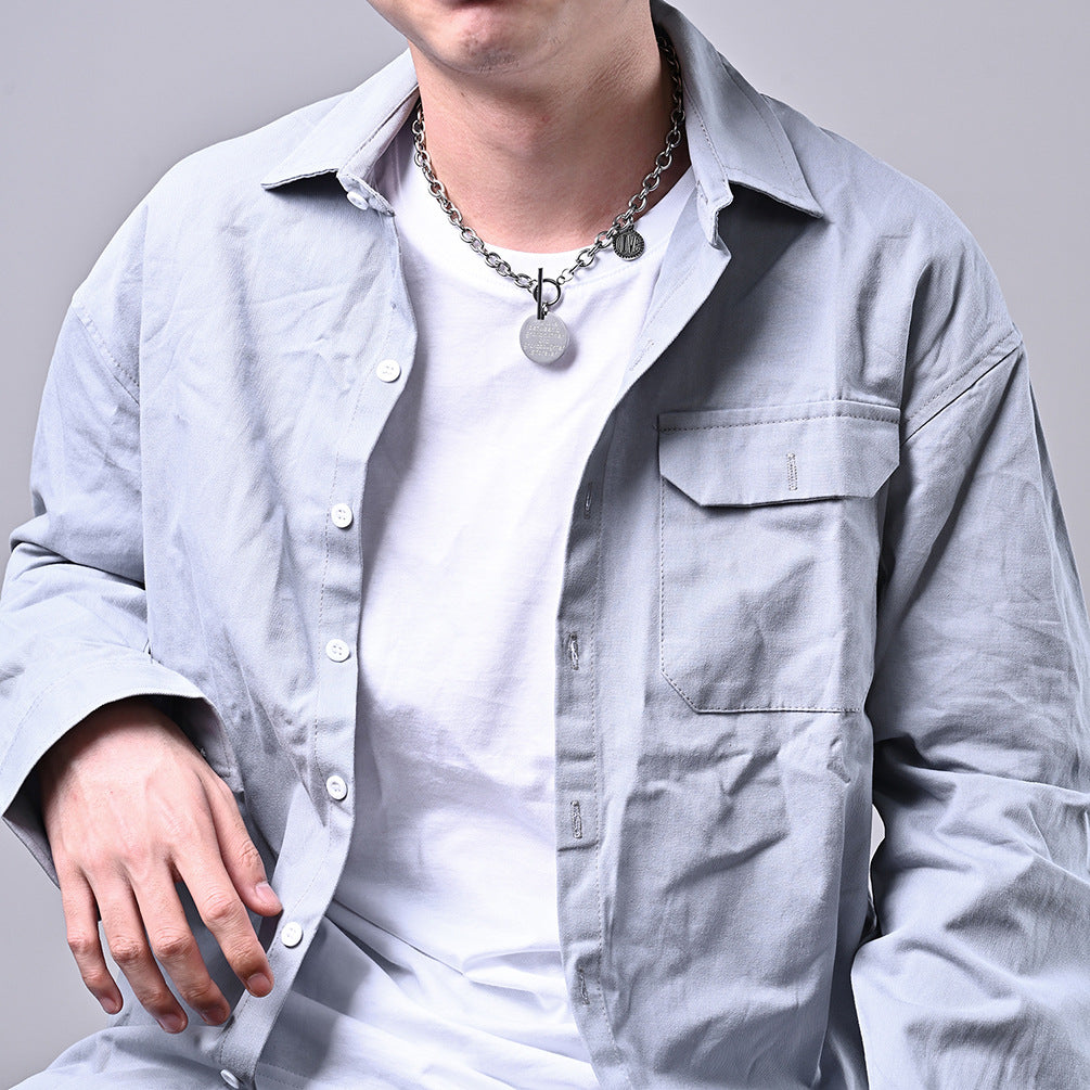 Nightclub Hipster Hip Hop Punk Style Collarbone Necklace for Men