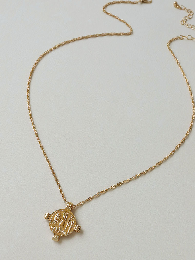 Golden Coin Necklace - Vienna Verve Collection