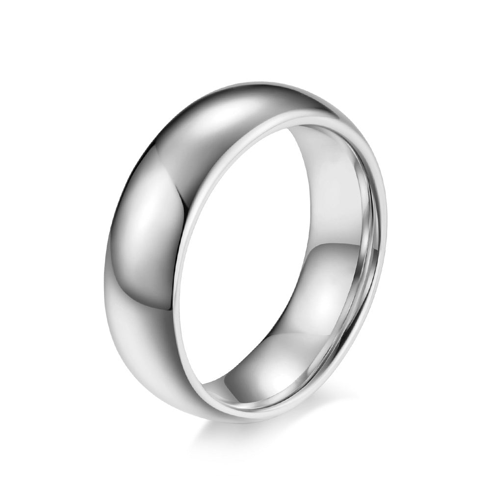 Curved Smooth Surface Scratch-Proof Tungsten Steel Ring