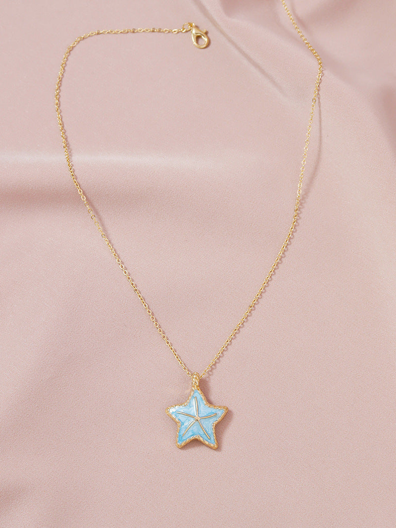 Sea Breeze Starfish Necklace - Elegant Clavicle Chain from Vienna Verve Collection
