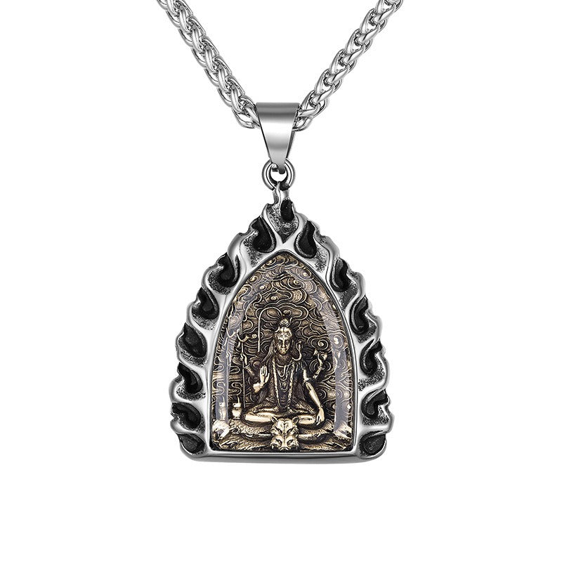 Steel Necklace – Elegant Thai Amulet