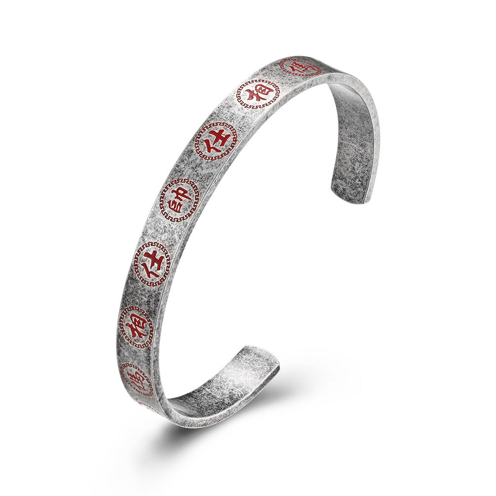 Chinese Style Chess Bracelet for Men Red and Black Design