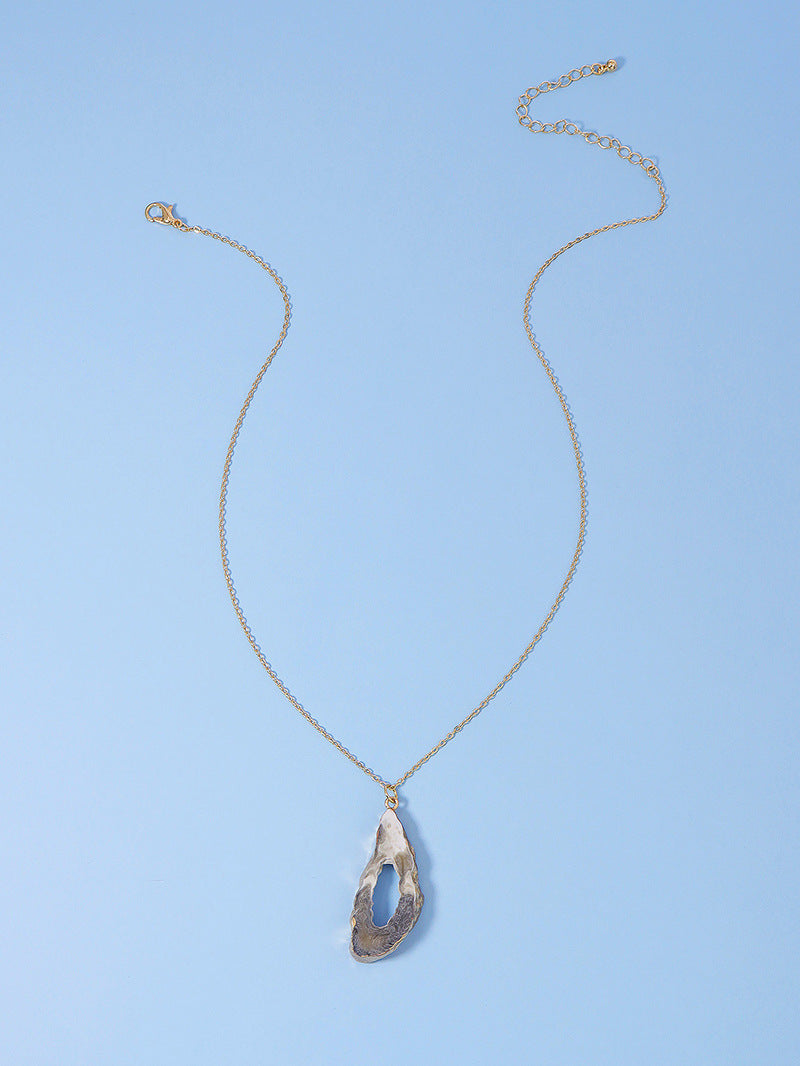 Luxurious Vienna Verve Metal Pendant Necklace with Stone Embellishment