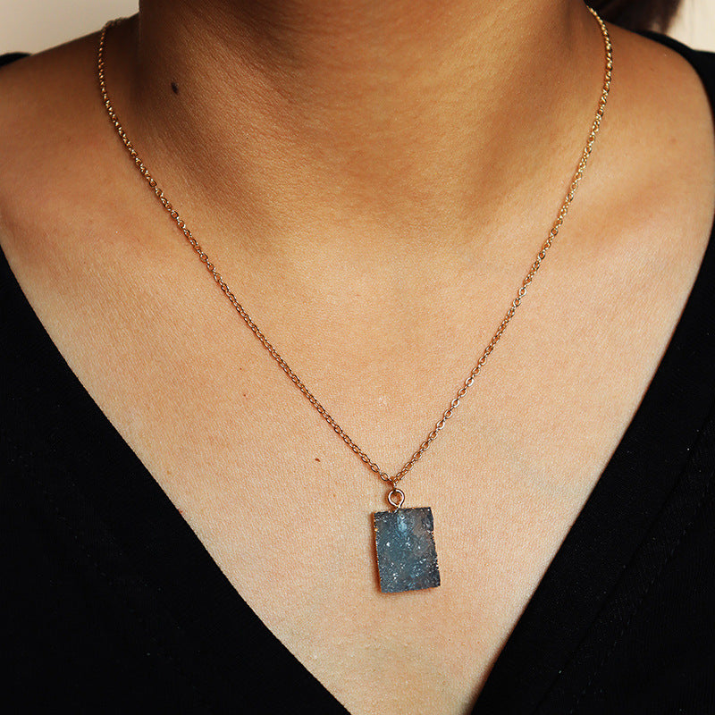 Blue Crystal Pendant Necklace - Vienna Verve Collection