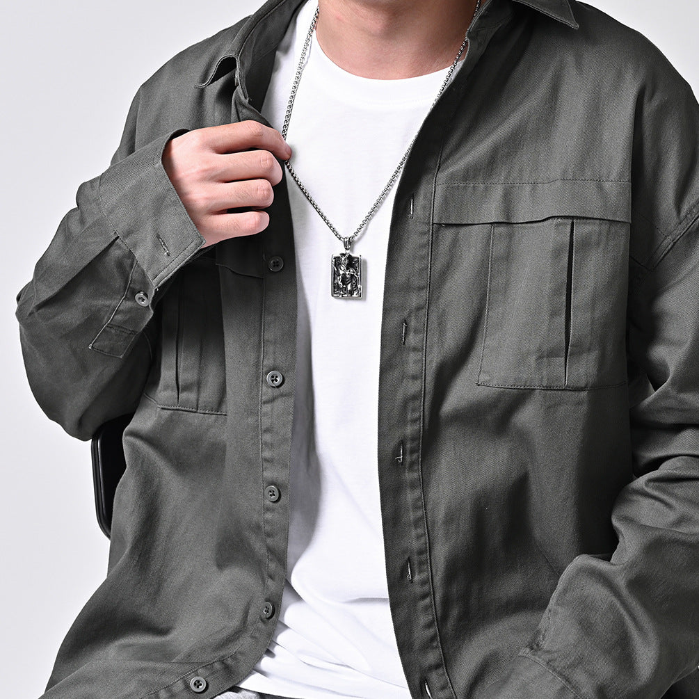 Horror Dream Demon Thriller Ghost Retro Vampire Necklace Pendant for Men