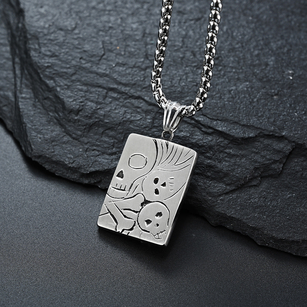 Horror Demon Mirror Man Men's Hip Hop Necklace Pendant