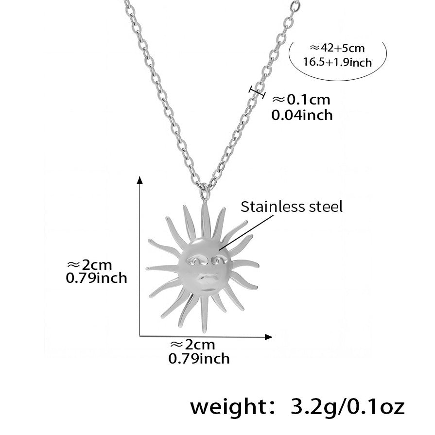 Stainless Steel Avatar Clavicle Necklace Women Planderful