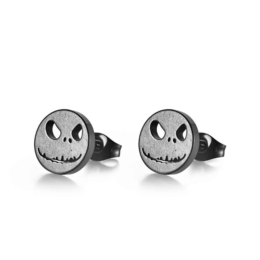 Japanese Horror Grimace Mask Hipster Earrings for Trendy Students