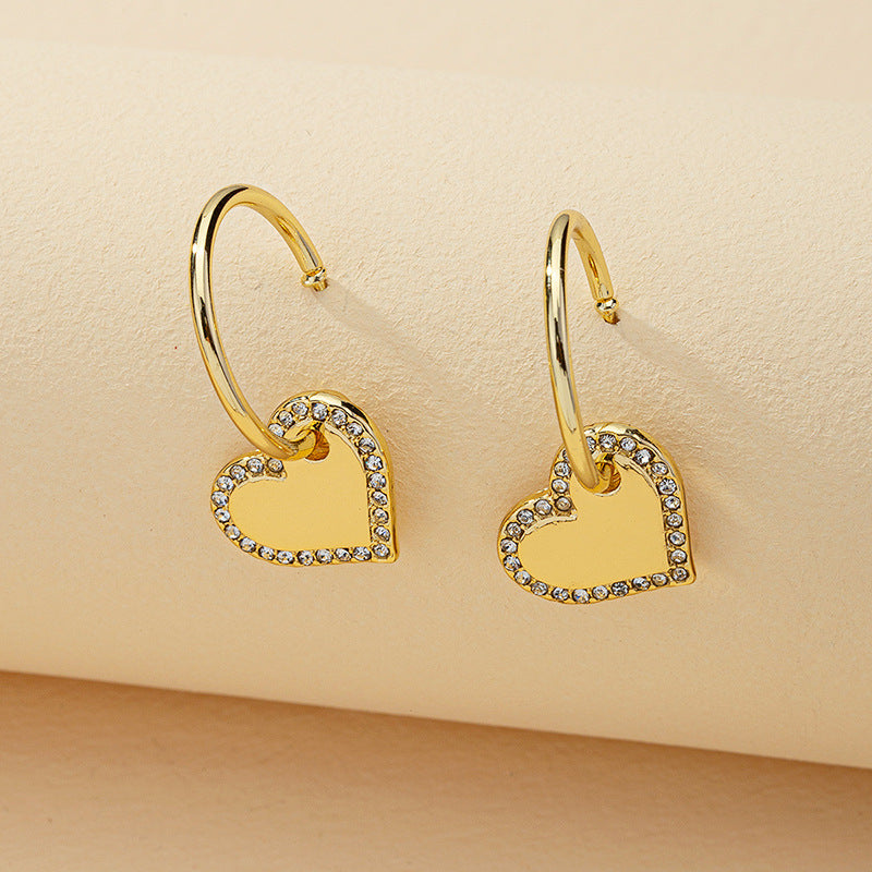 "Vienna Verve Encrusted Love Earrings - Premium Fashion Jewelry Pair"